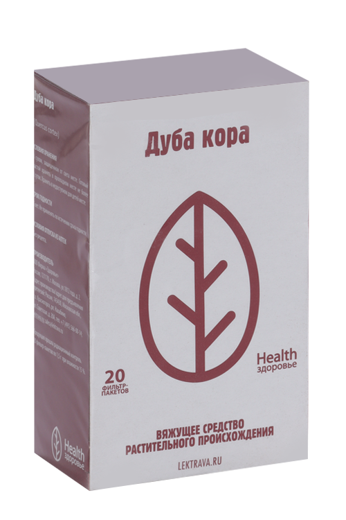 Дуба кора, 1,5 г, 20 шт, ф/п