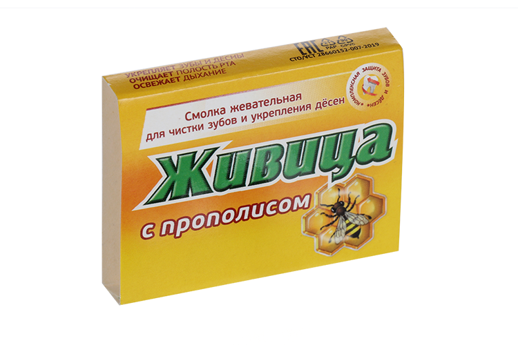 

Смолка жевательная из смолы лиственницы, 5 шт, Прополис