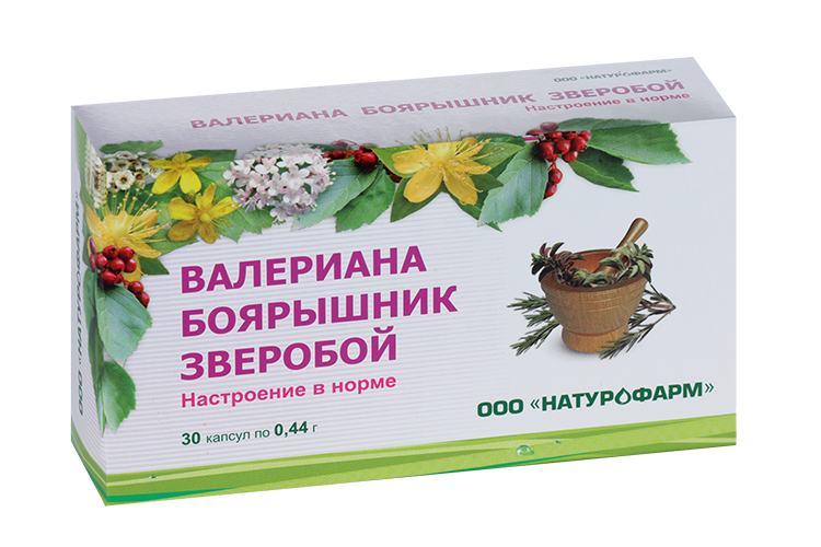 

Валериана/боярышник/зверобой, 30 шт, капсулы