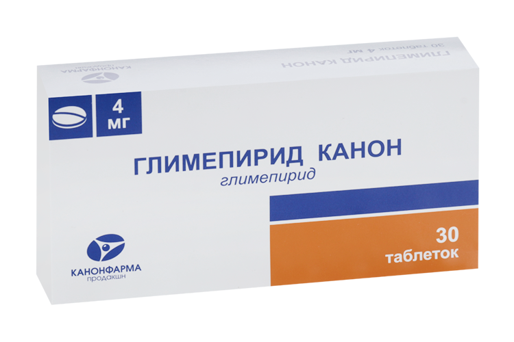 

Глимепирид Канон 4 мг, 30 шт, таблетки