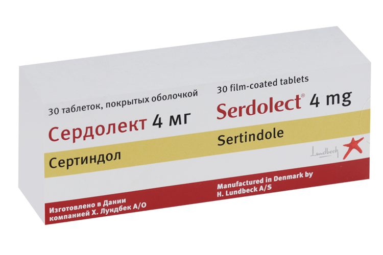 

Сердолект 4 мг, 30 шт, таблетки покрытые оболочкой