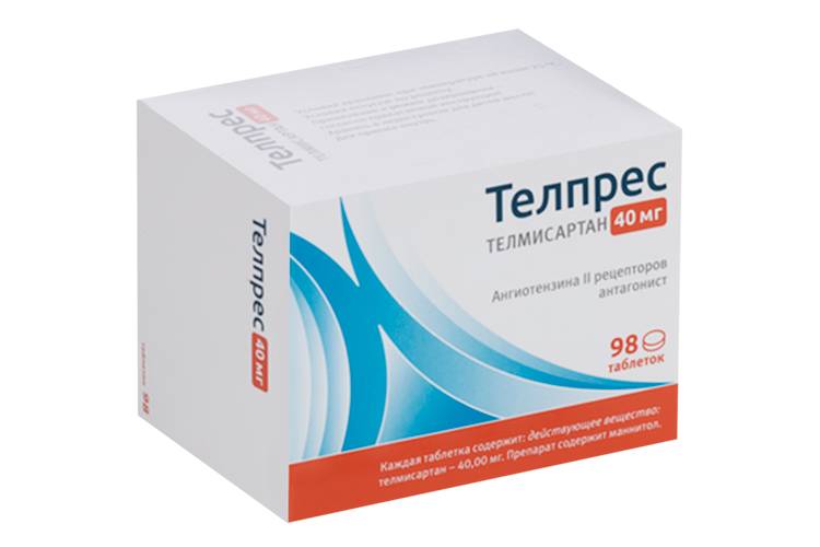 Телпрес 40 мг, 98 шт, таблетки