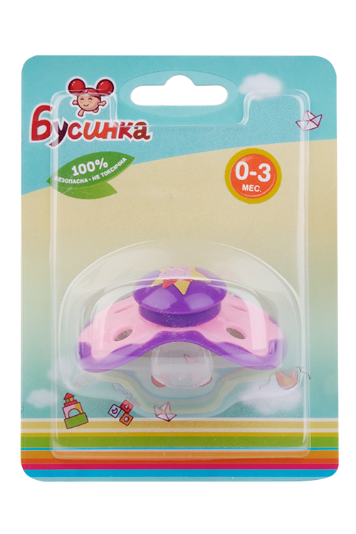 Соска-пустышка Бусинка фигурная силикон (0-3 мес), (417)
