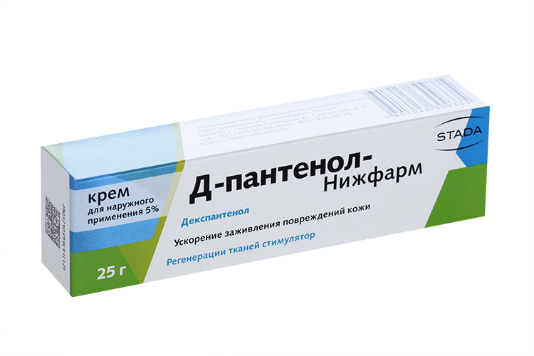 

Д-Пантенол-Нижфарм 5%, 25 г, крем для наружного применения