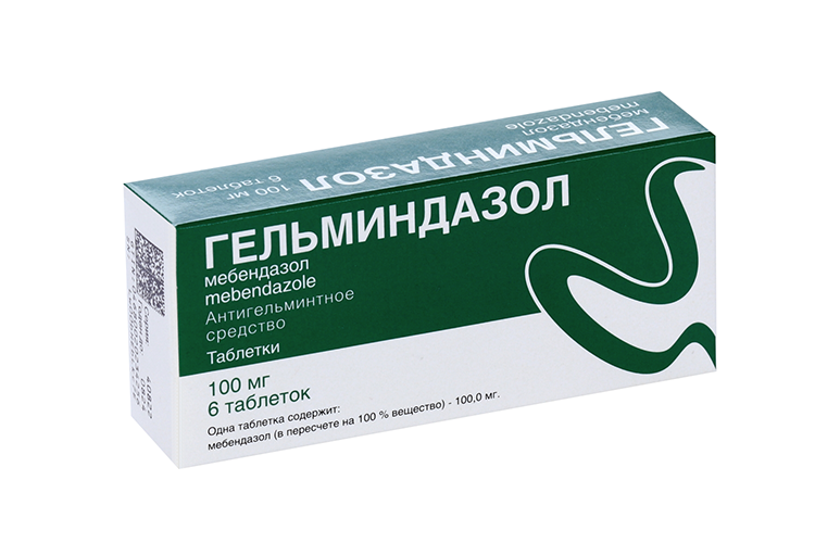 Гельминдазол 100 мг, 6 шт, таблетки