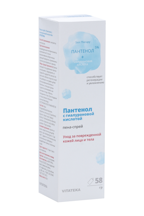 

Пена-спрей пантенол Витатека с гиалуроновой кислотой, 58 г