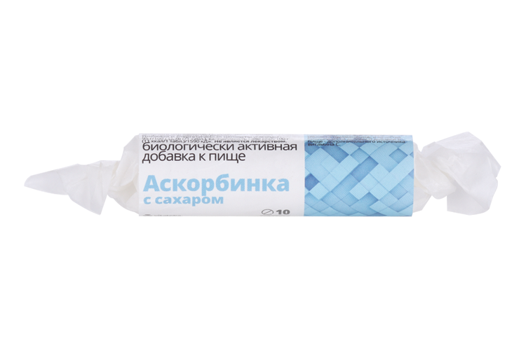 Аскорбиновая кислота Витатека крутка, 2,9 г, 10 шт, с сахаром