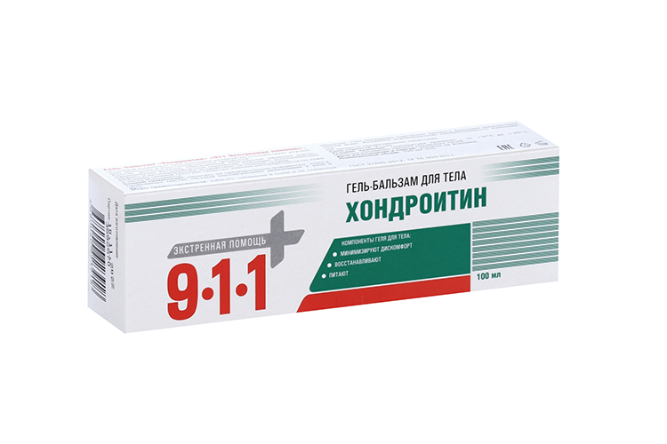 

Гель-бальзам 911 Хондроитин д/суставов/тела, 100 мл