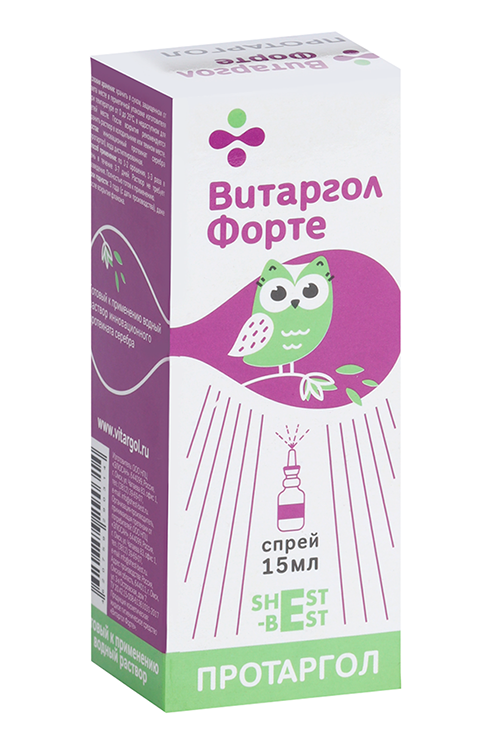 

Витаргол Форте (Протаргол), 15 мл, спрей назальный
