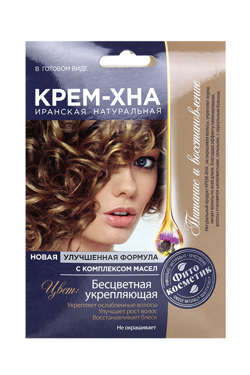 

Крем-хна Фитокосметик Иранская Бесцветная/Укрепляющая с комплексом масел, 50 мл