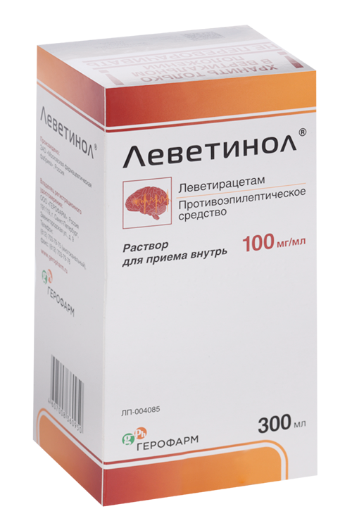 

Леветинол 100 мг/мл, 300 мл, раствор для приема внутрь
