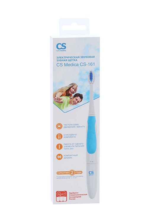 

З/щетка CS Medica CS-161 электрическая звуковая, голубая