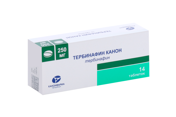 

Тербинафин Канон 250 мг, 14 шт, таблетки