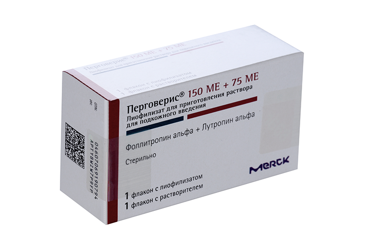 

Перговерис 150 МЕ + 75 МЕ, лиофилизат для приготовления раствора для подкожного введения