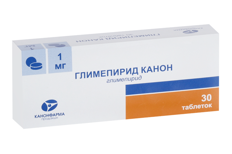 

Глимепирид Канон 1 мг, 30 шт, таблетки