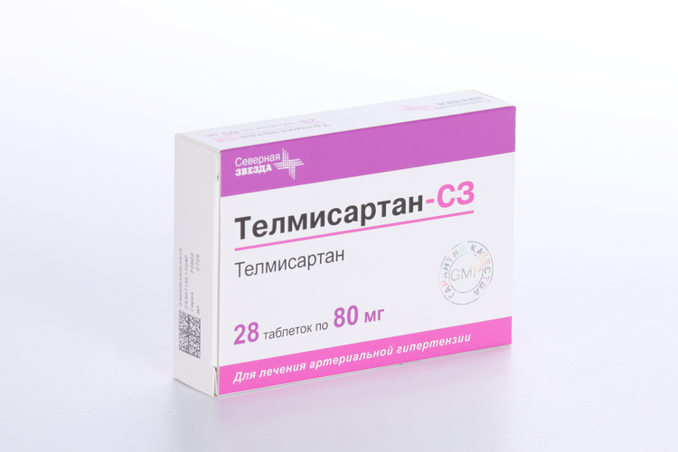 

Телмисартан-СЗ 80 мг, 28 шт, таблетки