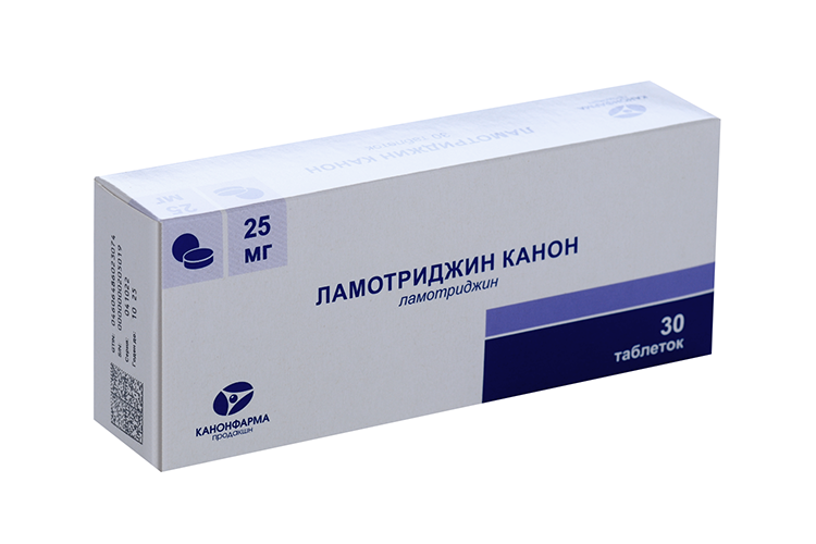 

Ламотриджин Канон 25 мг, 30 шт, таблетки