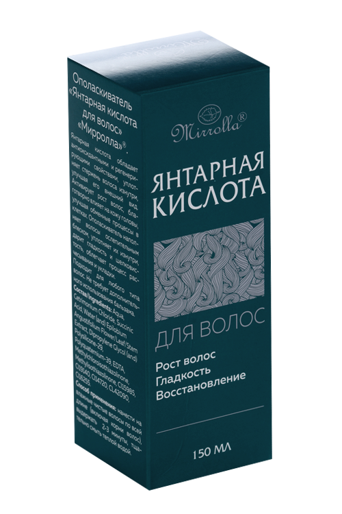 Ополаскиватель Янтарная кислота д/волос рост/гладкость/восстановл, 150 мл