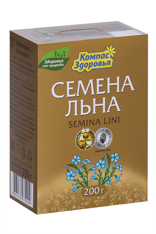 

Льна семена Компас Здоровья, 200 г, сырье