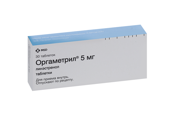 

Оргаметрил 5 мг, 30 шт, таблетки