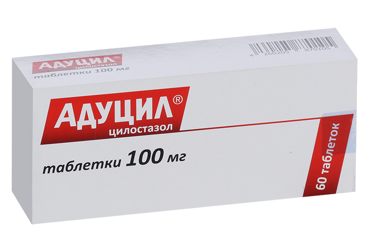 Адуцил 100 мг, 60 шт, таблетки