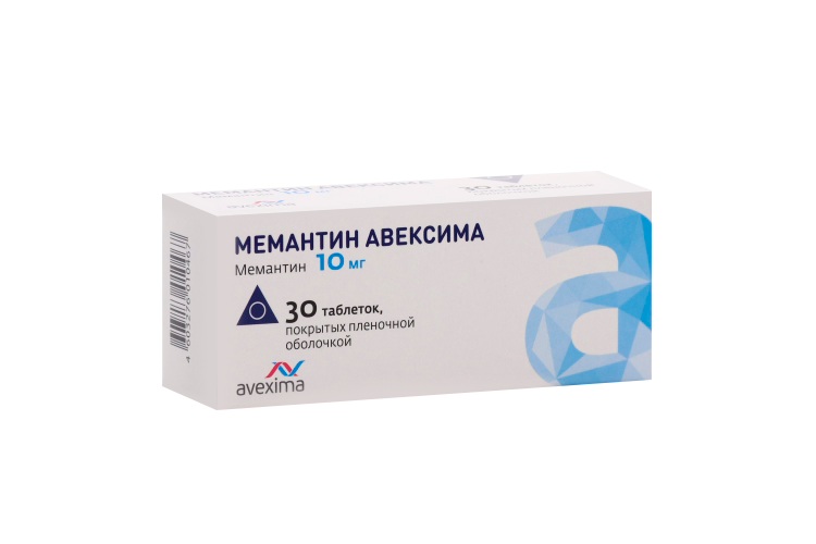 

Мемантин Авексима 10 мг, 30 шт, таблетки покрытые пленочной оболочкой