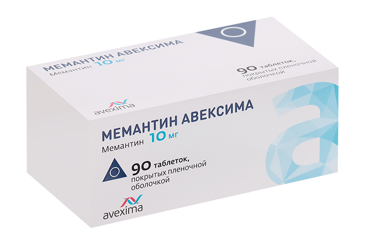 

Мемантин Авексима 10 мг, 90 шт, таблетки покрытые пленочной оболочкой