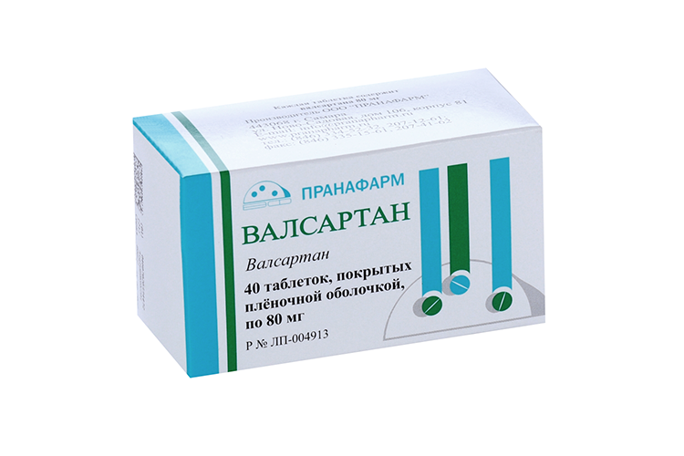 

Валсартан 80 мг, 40 шт, таблетки покрытые пленочной оболочкой