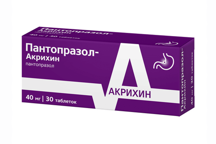 

Пантопразол-Акрихин 40 мг, 30 шт, таблетки кишечнорастворимые покрытые пленочной оболочкой