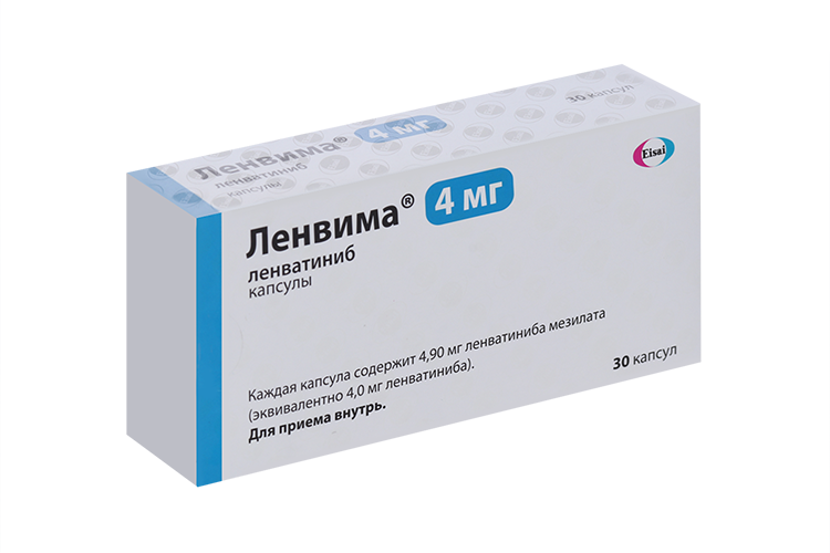 

Ленвима 4 мг, 30 шт, капсулы