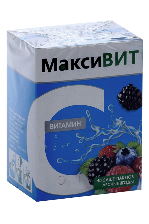 

Аскорбиновая кислота Витамин С Максивит, 16 г, 10 шт, порошок со вкусом лесных ягод