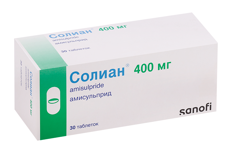 

Солиан 400 мг, 30 шт, таблетки покрытые пленочной оболочкой