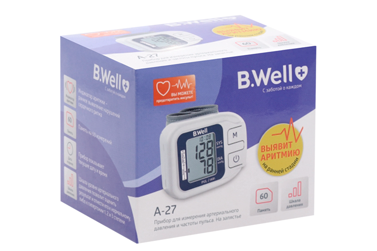 

Тонометр автомат B Well А-27 на запястье