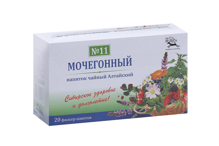 

Чайный напиток Алтайский №11 Мочегонный, 1,5 г, 20 шт, фильтр-пакет