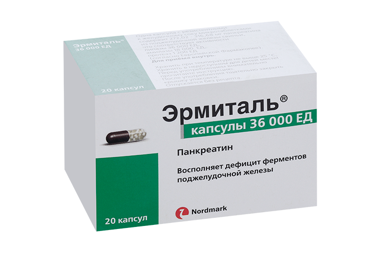 

Эрмиталь 36000 ЕД, 20 шт, капсулы кишечнорастворимые