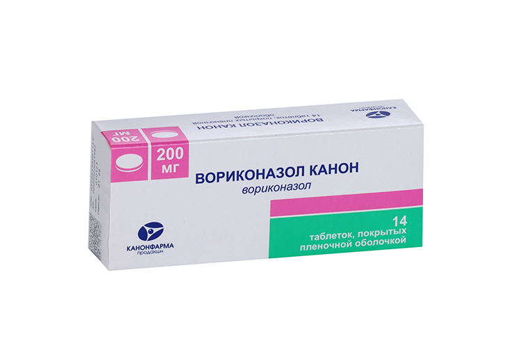 Вориконазол Канон, 200 мг, 14 шт, таблетки покрытые пленочной оболочкой