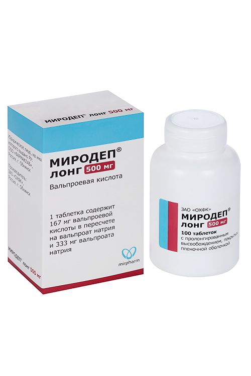 

Миродеп Лонг, 500 мг, 100 шт, таблетки пролонгированного действия покрытые пленочной оболочкой