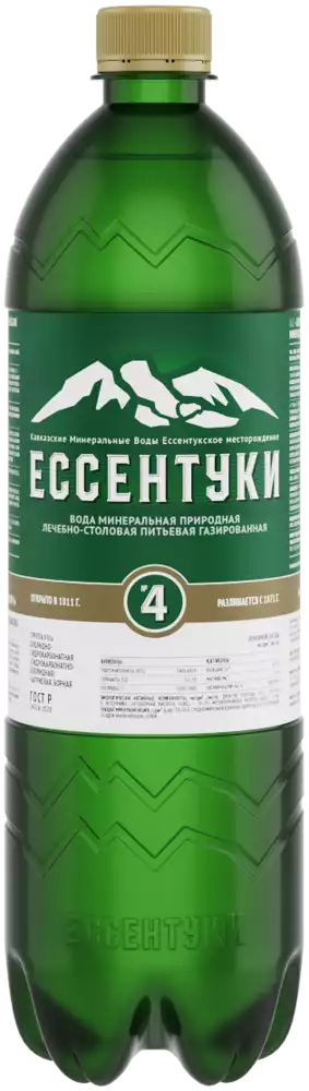 Вода мин Ессентуки №4 газ, 1 л, пэт