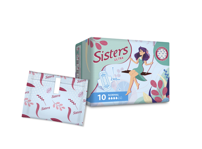 Прокладки Систерс ультра нормал сеточка 10 шт 81₽