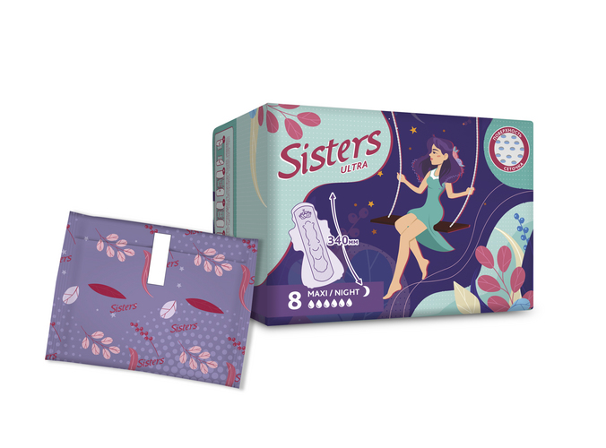 Прокладки Систерс ультра максиночные сеточка 8 шт 79₽