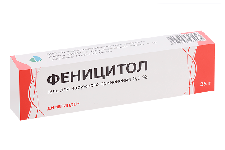 

Диметинден Феницитол 0.1%, 25 г, гель для наружного применения