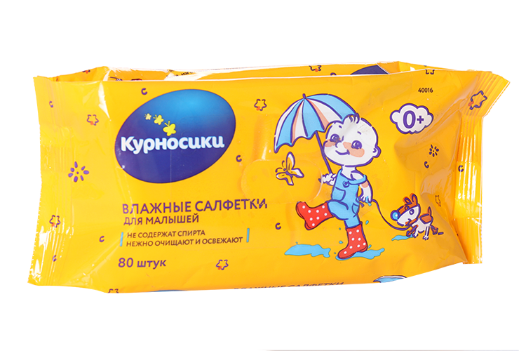 

Салфетки Курносики дет влажн д/малышей, 80 шт