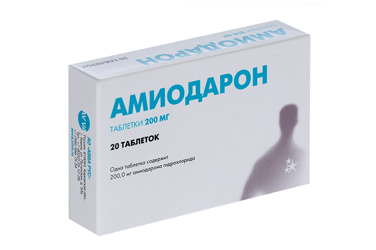 

Амиодарон 200 мг, 20 шт, таблетки