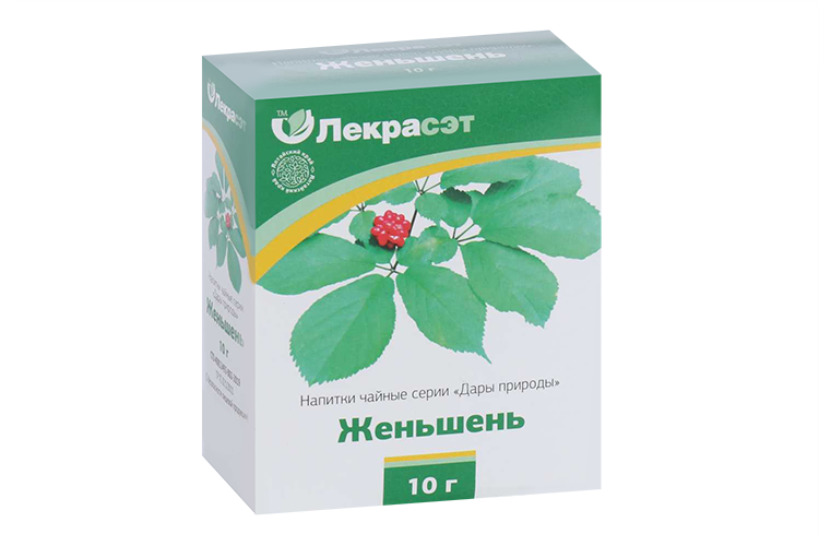 

Напитки чайные Дары природы Женьшень, 10 г