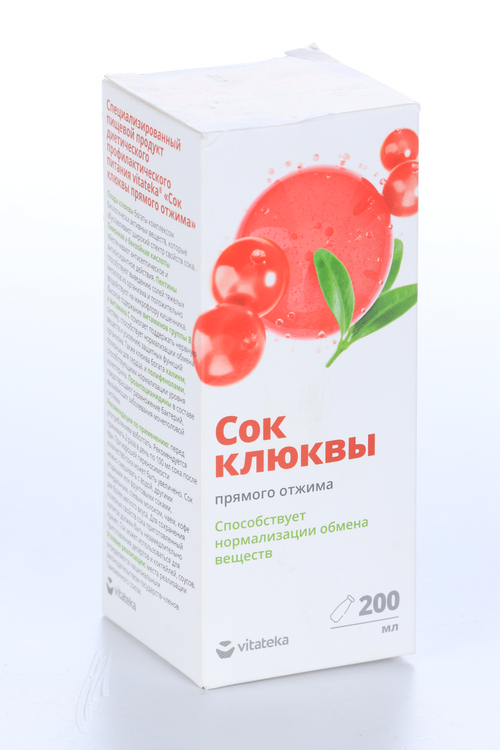 

Сок Витатека Клюква прямой отжим, 200 мл
