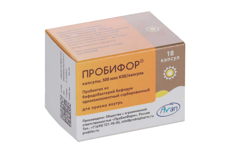 

Пробифор 500 млн КОЕ, 18 шт, капсулы
