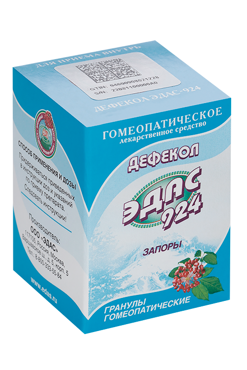 

Дефекол Эдас-924, 20 г, гранулы гомеопатические