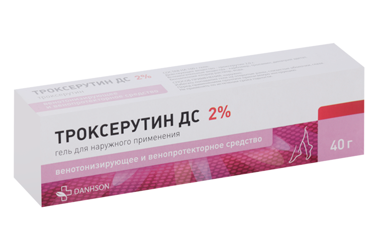 Троксерутин ДС 2%, 40 г, гель для наружного применения