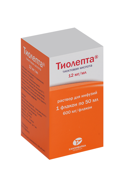

Тиолепта 12 мг/мл, 50 мл, раствор для инфузий
