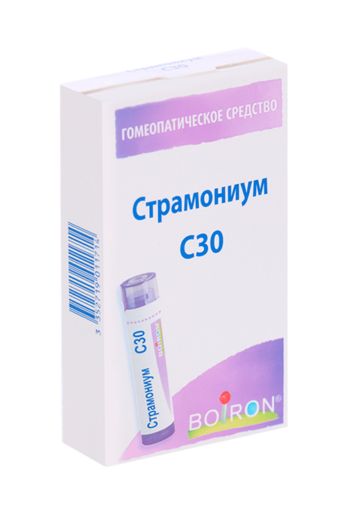 Гомеопатические монокомпонентные препараты растительного происхождения 4 г, гранулы гомеопатические C30 Страмониум